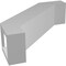Ekena Millwork 3-in. W x 10-in. D x 10-in. H Burlington Architectural Grade PVC Knee Brace BRCP03X10X10BUR - alternate 4